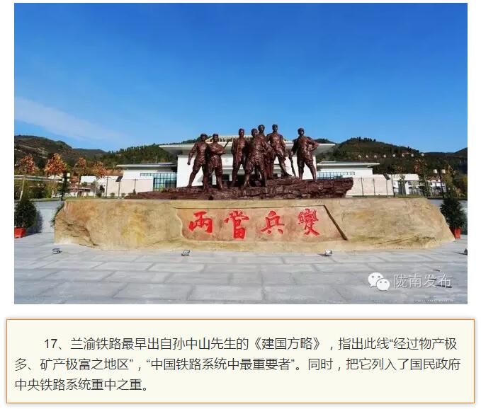 蘭渝鐵路最早由孫中山先生提出？在隴南，你不知道的事兒還有……